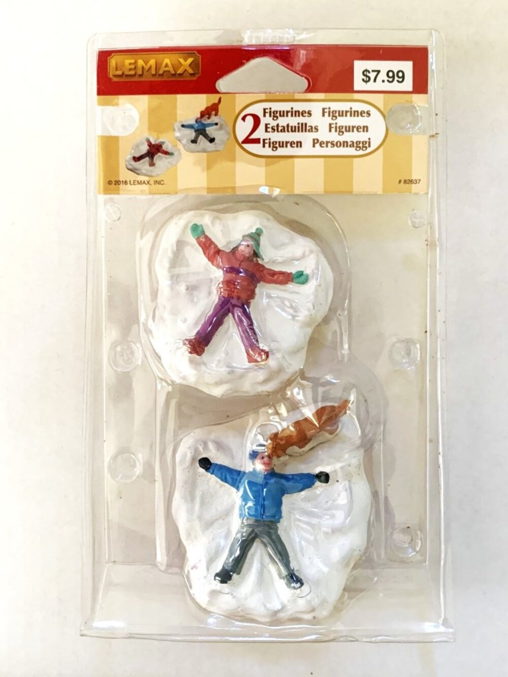 Lemax SNOW ANGELS 2016 Christmas Vail Village 2 Figurines Dog Kids 82637 62444